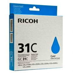 Ricoh oryginalny ink 405689, cyan, typ GC 31C, Ricoh GXe2600/GXe3000N/GXe 3300N/GXe3350N
