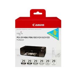 Canon oryginalny ink PGI-29 MBK/PBK/DGY/GY/LGY/CO Multi pack, black/color, 4868B018, Canon Pixma Pro 1