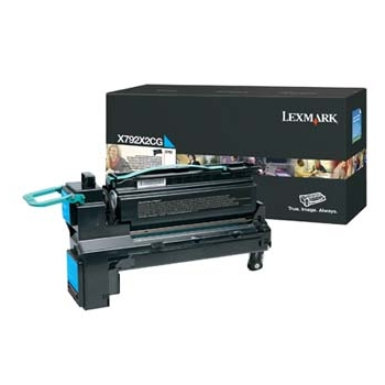 Lexmark oryginalny toner X792X2CG, cyan, 20000s, extra duża pojemność