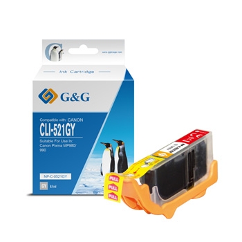 G&G kompatybilny ink / tusz z CLI521GY, NP-C-0521GY, 2937B001, grey, 8.4ml